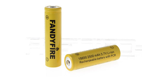 FandyFire 18650 3.7V "2500mAh" Rechargeable Li-Ion Battery